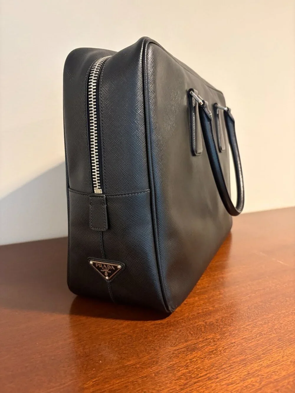 Prada Black Leather Briefcase
